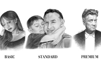 create a realistic pencil portrait drawing from your photo