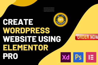 convert psd, xd to wordpress using elementor pro