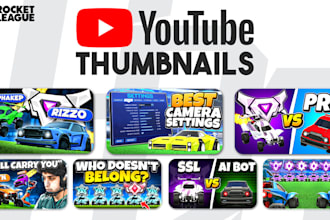 design high quality rocket league youtube thumbnails
