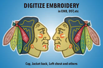 digitize image for embroidery in emb, dst