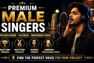 provide industry standard indian male singer vocals in hindi bollywood style
