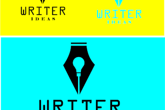 do modern line art text badge logo design