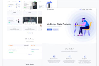 design a creative one page or landing page website UI