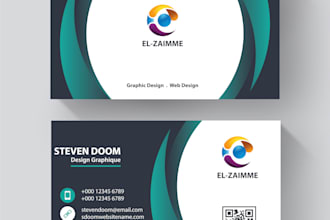 design 5 elegant double sided business card print ready files