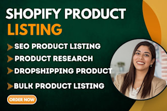 do shopify product listing and shopify data entry