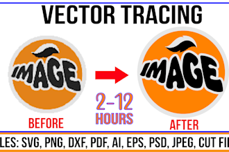 vector trace any logo or image in professionally