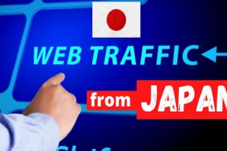 send real japan traffic, organic website visitors