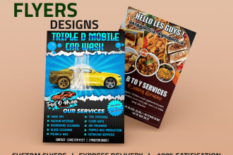 do flyer, brochure, banner, poster, catalog, menu designs