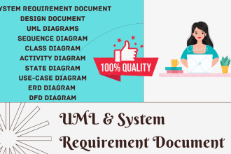 do uml diagrams, srs document, class, sequence, erd, dfd, activity, usecase etc