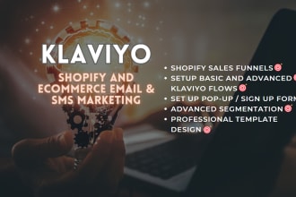 setup shopify and ecommerce email marketing flows in klaviyo