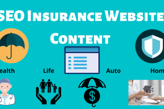 write SEO insurance website content for you