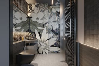 do bathroom interior design and architectural visualization in 3d rendering