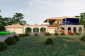 make exterior and interior design 3d renders