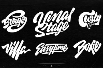 draw custom hand lettering, calligraphy, text and typography logo design