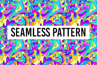 Review  make abstract psychedelic seamless pattern for you