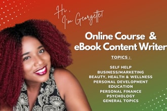 create your online course content or lesson plan