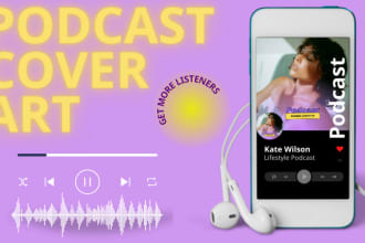 design a podcast cover art