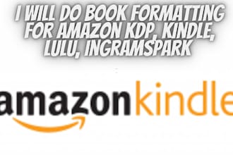 do book formatting for amazon KDP, kindle, lulu, ingramspark