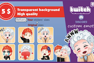 custom emotes, emoji, and sticker for twitch, discord