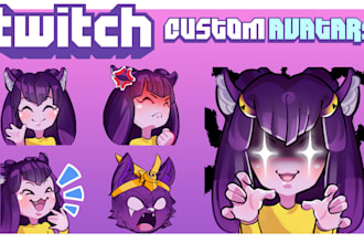 create custom twitch, discord avatars for you