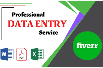 data entry, web research, copy paste and virtual assistant job