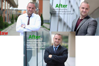 retouch and edit your headshot, photo for linkedin