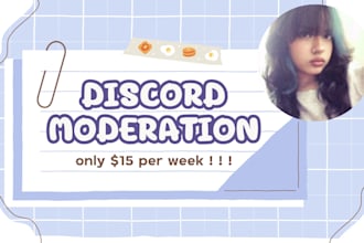 be your discord server moderator or manager