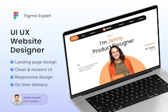 do landing or home page design in figma