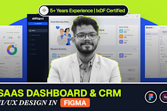 design modern saas dashboard, CRM, and web app UI UX in figma