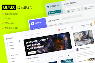 design saas, finance, lms, healthcare, CRM, dashboard UI UX in figma xd