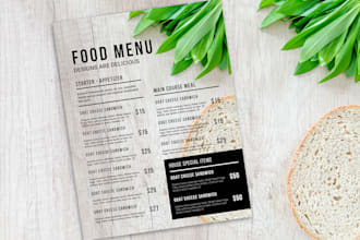 do restaurant menu design