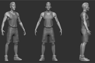 hp and lp model ready for rig or 3d printing