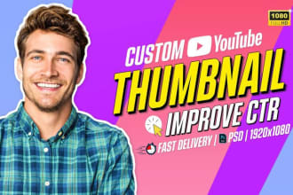 design custom attractive youtube thumbnail in canva