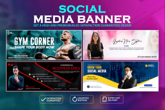 design facebook cover, twitter banner or social media header