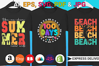 do custom typography t shirt and graphic t shirt design