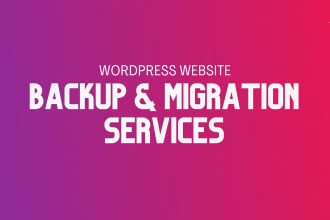 backup and migrate your wordpress website