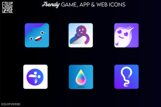 design trendy, game, custom app and web icons