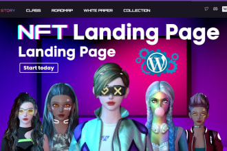 design creative nft landing page or nft website design with wordpress