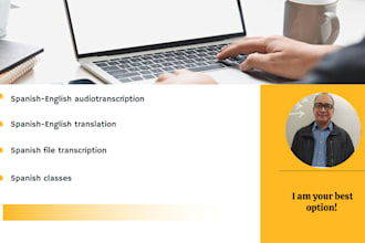 transcribe spanish audios and documents to english