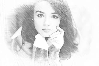create pencil sketch of your 5 photos