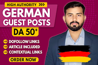 write and publish guest post on german website SEO backlinks