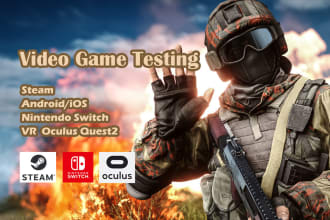 test and review your steam game or VR game