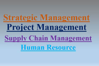 assist in human resource, strategic and project management