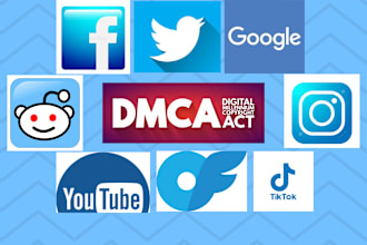 send dmca takedown notice to delete illegal content from google,fb, reddit and x