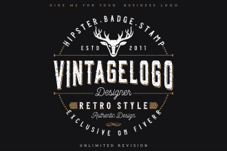 design a retro vintage badge logo