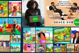 draw cute african american children book