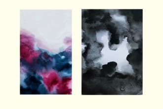 handcraft an abstract watercolor background of your choosing