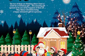 draw amazing christmas children book and cover illustrations