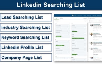 provide a linkedin sales navigator searching list