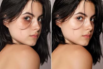 do color correction and photo retouching, simple touch up